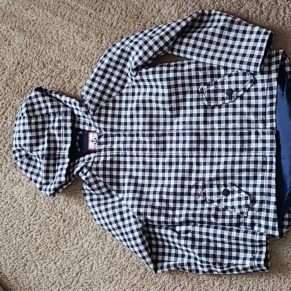 Blue plaid coat